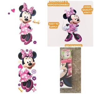 🚨 🚦3-$25🚦 NIB LARGE Minnie Mouse Removable Wall Decal